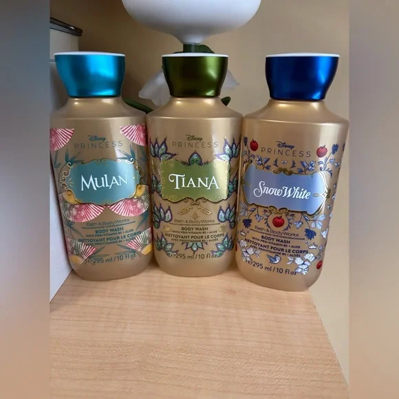 Disney Princess x Bath & Body Works Body Wash Set - Mulan, Tiana, Snow White - Picture 1 of 5